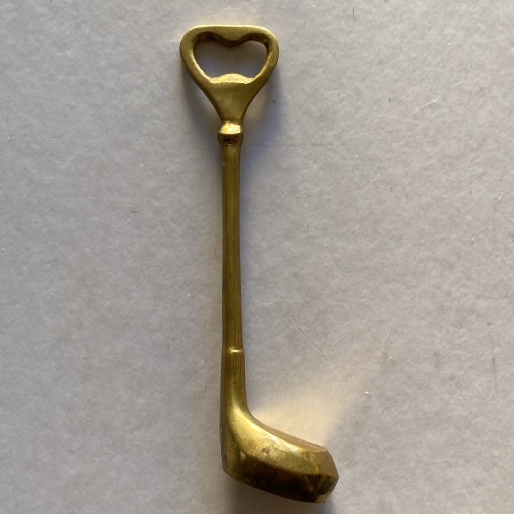 Vintage Solid Brass Golf Club Bottle Opener - Picture 3 of 5